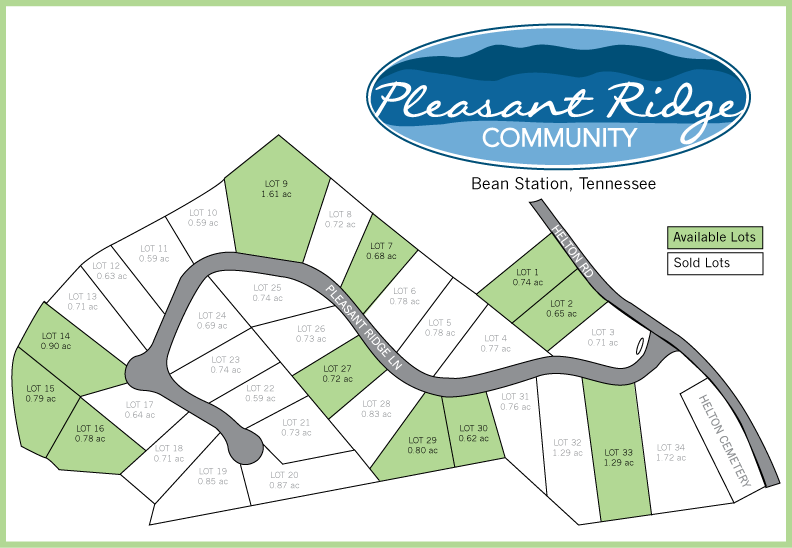 to the Pleasant Ridge Community! Pleasant Ridge Homes